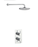 Just Taps Round Thermostat with Overhead