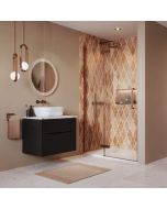 Crosswater Asura 8mm Hinged Door with Inline Brushed Bronze