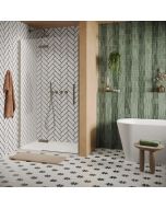 Crosswater Asura 8mm Hinged Door with Inline Brushed Stainless Steel