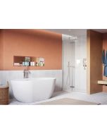 Crosswater Asura 8mm Hinged Door with Inline Polished Stainless Steel