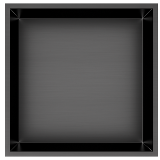 Bath Style Niche Non Lit 300 x 300mm Brushed Gunmetal Black