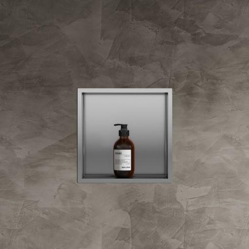 Bath Style Niche Non Lit 300 x 300mm Brushed Steel