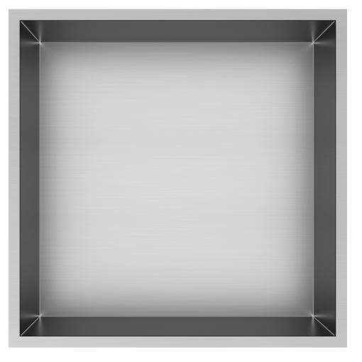 Bath Style Niche Non Lit 300 x 300mm Brushed Steel