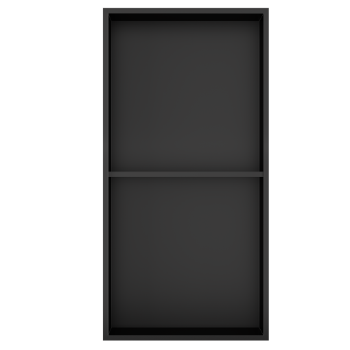 Bath Style Niche Dual Non Lit 600 x 300mm Matt Black