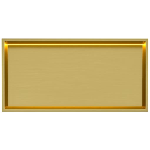Bath Style Niche With LED Light 600 x 300mm Brushed Brass