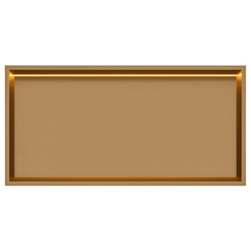 Bath Style Niche With LED Light 600 x 300mm Brushed Bronze
