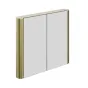 HiB Bastille Mesh LED W80 x H70 x D12.2cm Cabinet - Brushed Brass