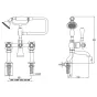 Just Taps Grosvenor Deck Mounted Bath Shower Mixer with Kit-Nickel