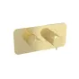 Saneux EDEN 2 way handles & plate finish kit in landscape (for ED020L.BB) - Brushed Brass (PVD)