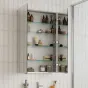 HiB Eris Slim Bathroom Mirrored Cabinet W60 X H90 X D10cm