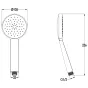 Just Taps Vos Round Shower Handset-256mm-Matt Black