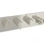 Saneux EDEN 3 way handles & plate finish kit in landscape with outlet elbow (for ED021L.H.BN) - Brushed Nickel (PVD)