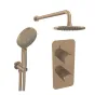 Saneux EDEN 2 way shower kit - w/ 3 Function Handset & Shower Head - Brushed Bronze