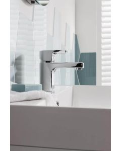 Crosswater Planet Monobloc Chrome Basin Mixer Tap With Click Clack Waste