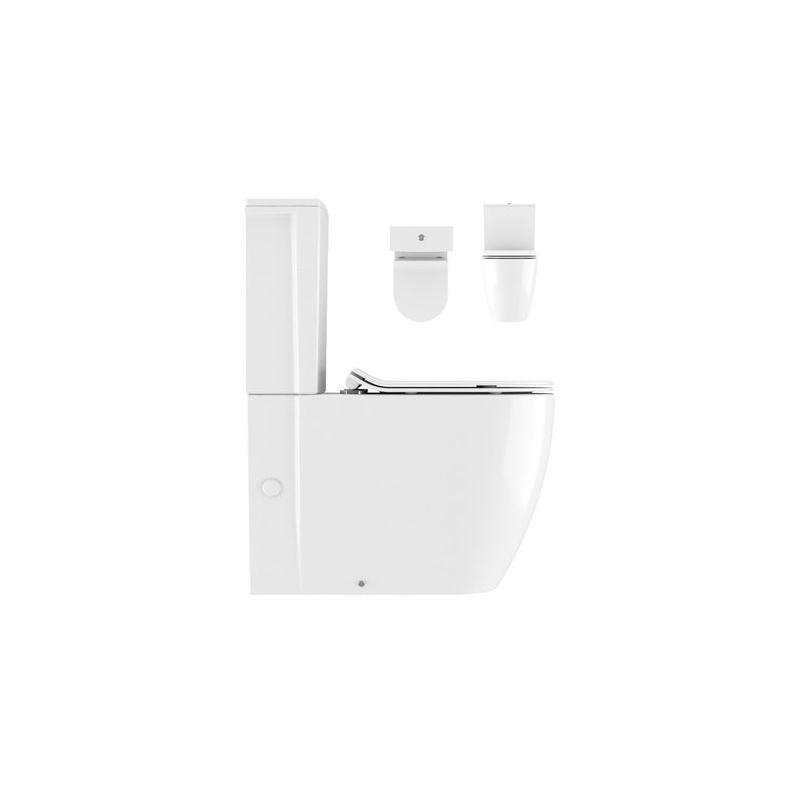 Crosswater Kai X Compact Close Coupled Toilet White Rimless Bundle