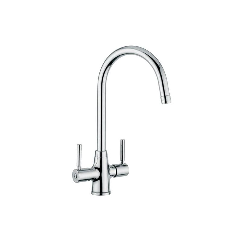 Clearwater Davenport C Twin Lever Monobloc Kitchen Sink Mixer Tap