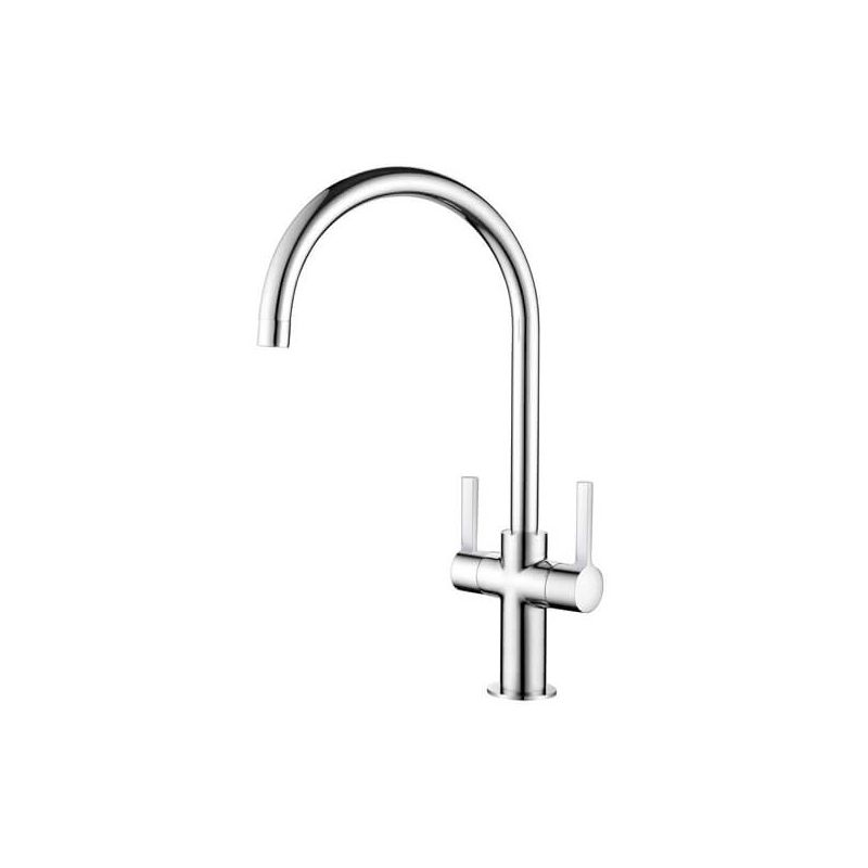 Clearwater Auva C Twin Lever Monobloc Kitchen Sink Mixer Tap