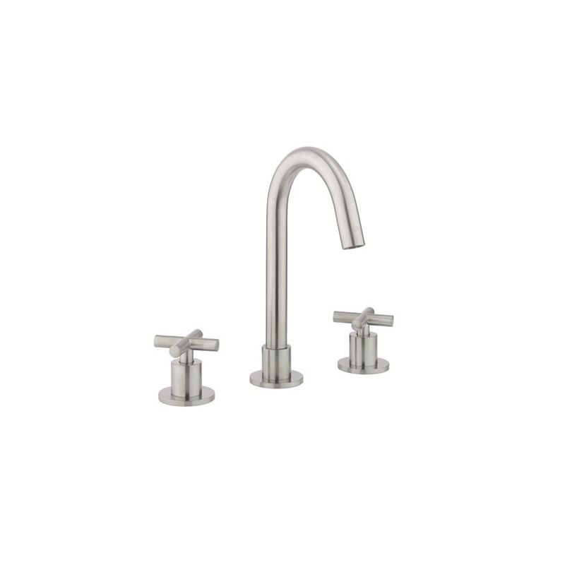 Crosswater MPRO Crosshead Basin 3 Hole Set Brushed Stainless Steel ...