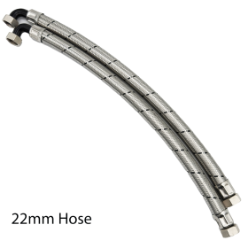 Steel Braided 22mm 3/4in High Flow Max Flo Installation Hoses for Monarch  Water Softeners on Hi-flo Systems