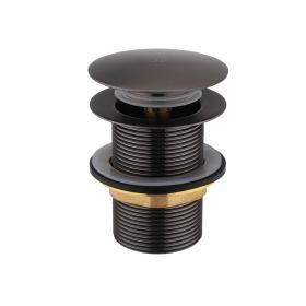 Just Taps click clack bath waste unslotted suitable for free standing bath with encapsulated overflow Brushed Black