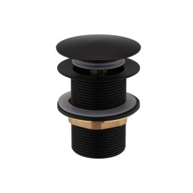 Just Taps click clack bath waste unslotted suitable for free standing bath with encapsulated overflow Matt Black