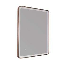 Just Taps HIX 600 x 800mm Mirror With Light Brushed Bronze