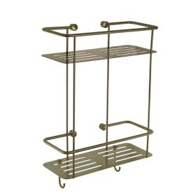 Just Taps Double Square Basket Brushed Brass