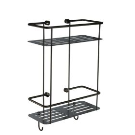 Just Taps Double Square Basket Brushed Black