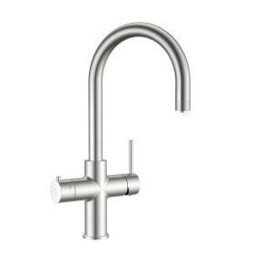 Wash Water 4in1 Round Neck Kitchen Tap - Brushed Nickel - 2.4ltr Boiling Tank