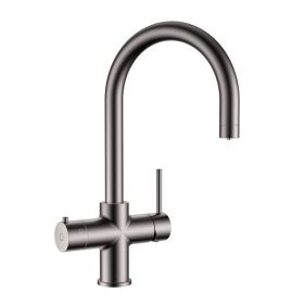 Wash Water 4in1 Round Neck Kitchen Tap - Gun Metal - 4.0ltr Boiling Tank