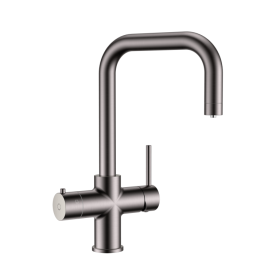 Wash Water 4in1 Square Neck Kitchen Tap - Gun Metal - 2.4ltr Boiling Tank