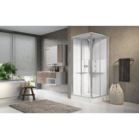 Novellini Media2.0 A80 Corner Entry Thermostatic Sliding Shower Enclosure