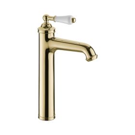 Just Taps Grosvenor Tall Single Lever Basin Mixer Polished Gold