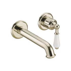 Just Taps Grosvenor Single lever wall mounted basin mixer Nickel