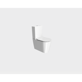 GSI Kube X Close Coupled 63x36 WC with rimless Swirlflush Gloss White