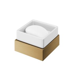 Abacus Pure Soap Dish & Holder - Brushed Brass