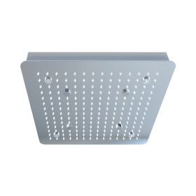 Just Taps Aquamist square ceiling mounted overhead shower with mist function 380mm x 380mm - Chrome