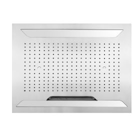 Just Taps Aquamist Rectangular Ceiling Mounted Fixed Shower Head with Cascade and Rain Function 600mm Wide - Chrome