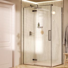 Crosswater Asura 900mm Side Panel for Soft Close Hinged Door Chrome