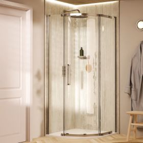 Crosswater Asura 8mm Quadrant Single Door- Brushed Nickel