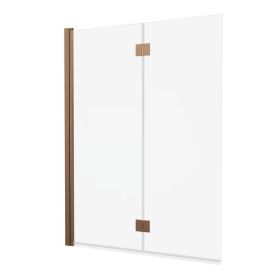 Crosswater Asura Fully Folding Bath Screen Brushed Bronze