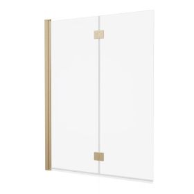 Crosswater Asura Fully Folding Bath Screen Brushed Brass
