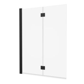 Crosswater Asura Fully Folding Bath Screen Matt Black
