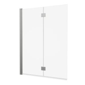 Crosswater Asura Fully Folding Bath Screen Brushed Nickel
