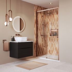 Crosswater Asura 8mm Sliding Door Brushed Bronze