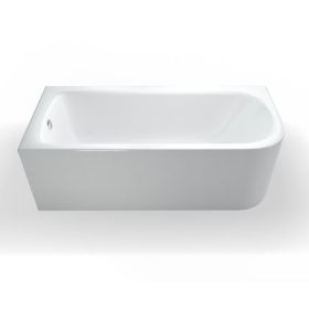 Britton Viride 1700 x 750mm Left Hand Offset Bath White