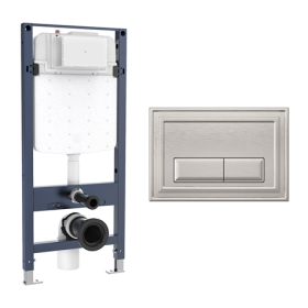 Crosswater Belgravia Frame Set 4 Brushed Nickel