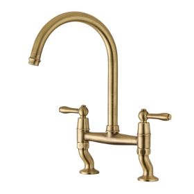 Clearwater Broadway Bridge Kitchen mixer Tap Brushed Bronze