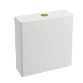 Britton Cistern Flush Button Brushed Brass