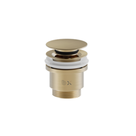 Britton Universal Standard Click Clack Basin Waste Brushed Brass